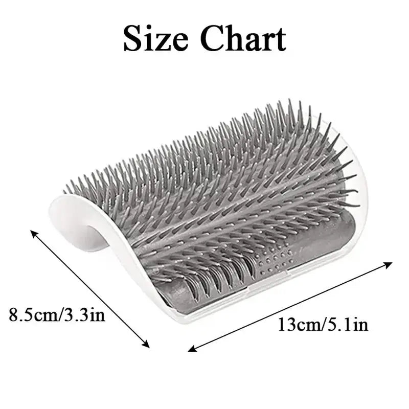Cat Corner Scratcher Massage Comb With Catnip For Grooming and Deshedding