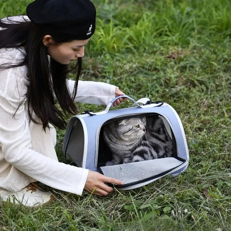 Portable Pet Carrier Handbag for Cats and Dogs Shoulder Bag