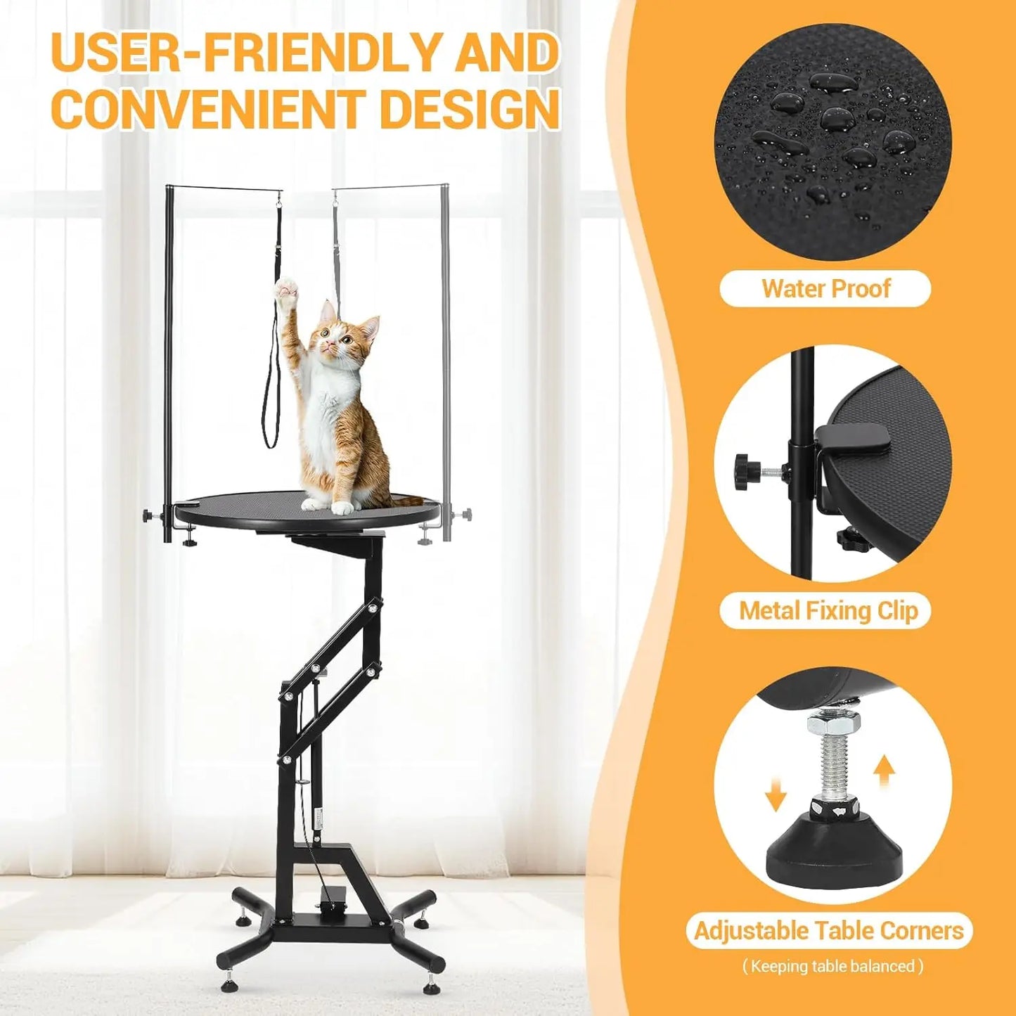 HiMISS Hydraulic Dog Grooming Table With 360 Degree Rotating Arm