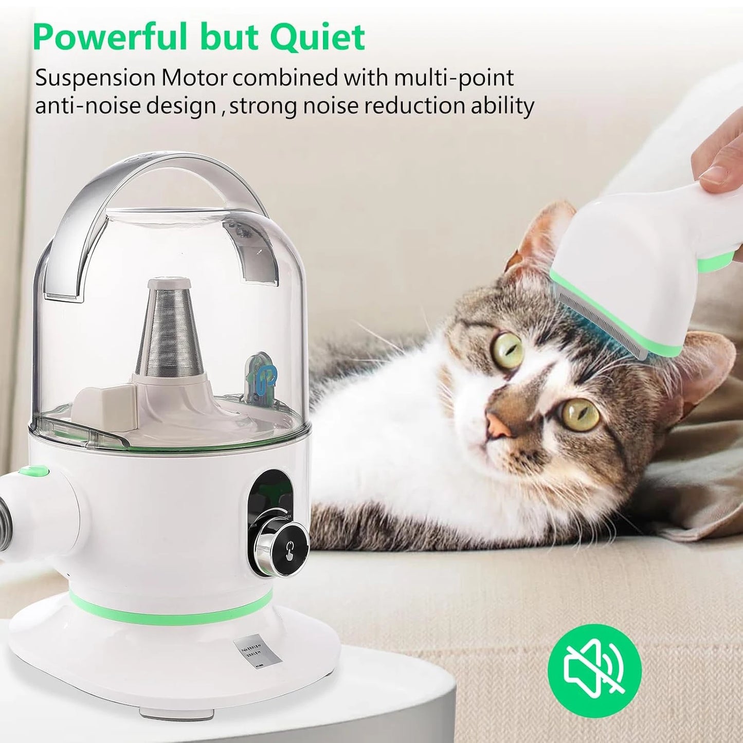 HiMISS Pet Grooming Kit With 2L Vacuum And Grooming Tools