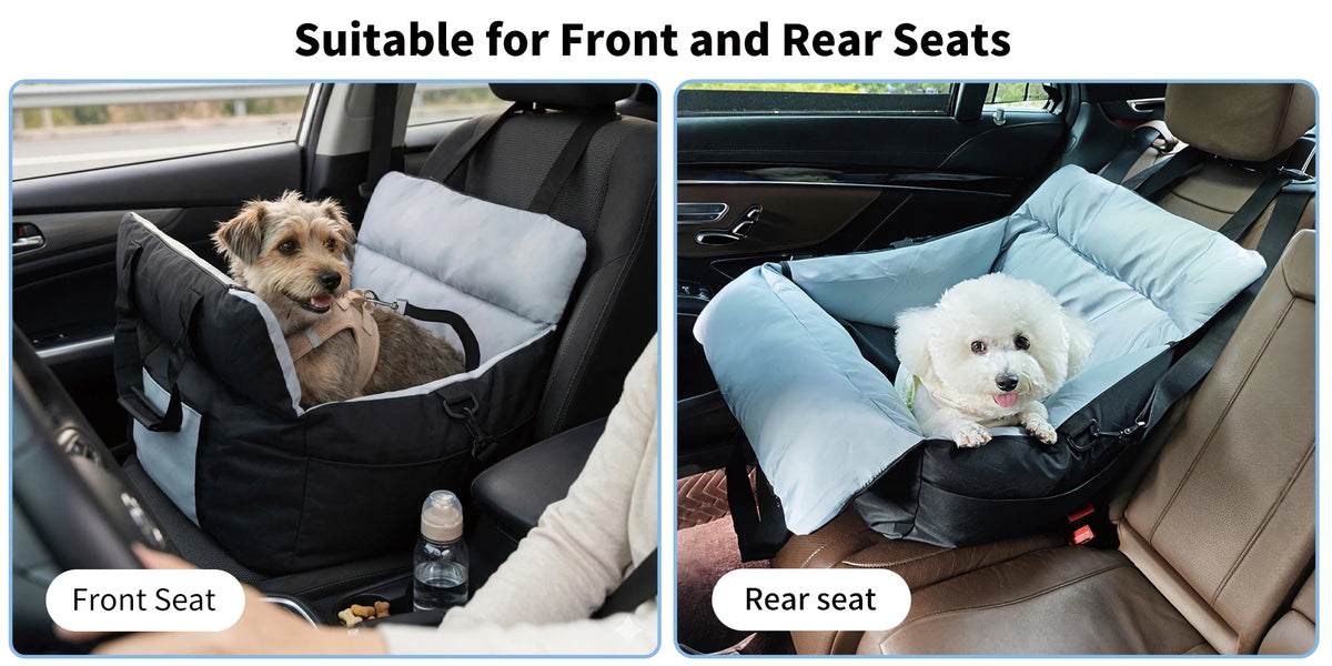 Borwart Portable Dog Booster Seat With Safety Belt And Cover