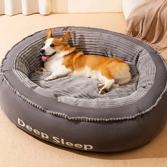 Pet Bed Donut Round Dog Kennel Soft Washable Cushion Bed