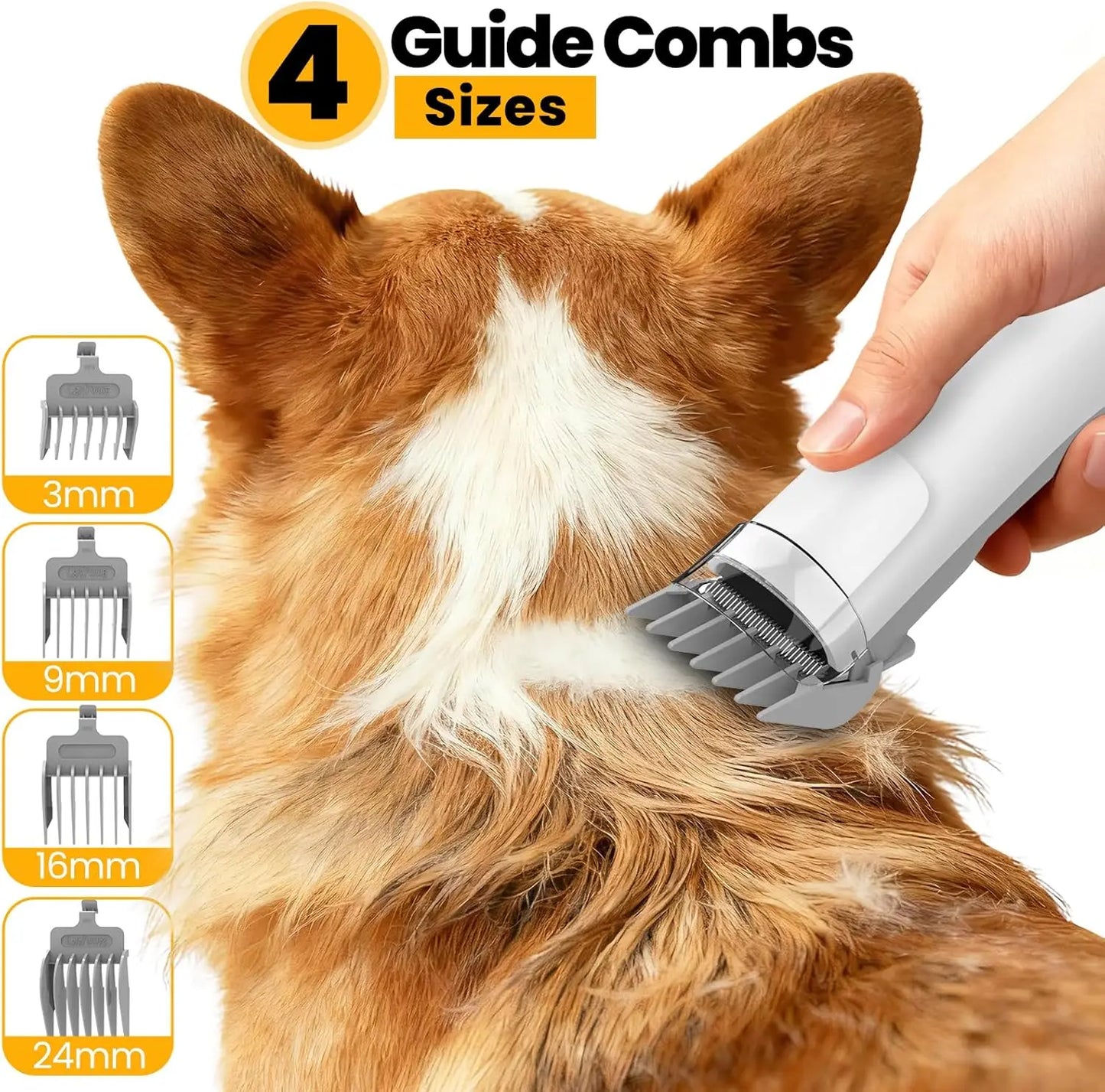 Pet Grooming Vacuum With Hair Clipper And Shedding Brush