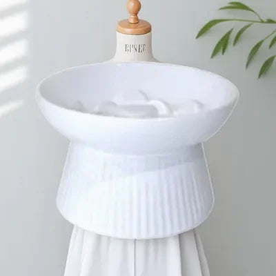 Cat Slow Feeder Ceramic Elevated Bowl Anti Gulping Anti Choking