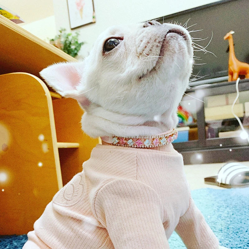 Luxury Pearl Rhinestone Cat Dog Necklace Collar