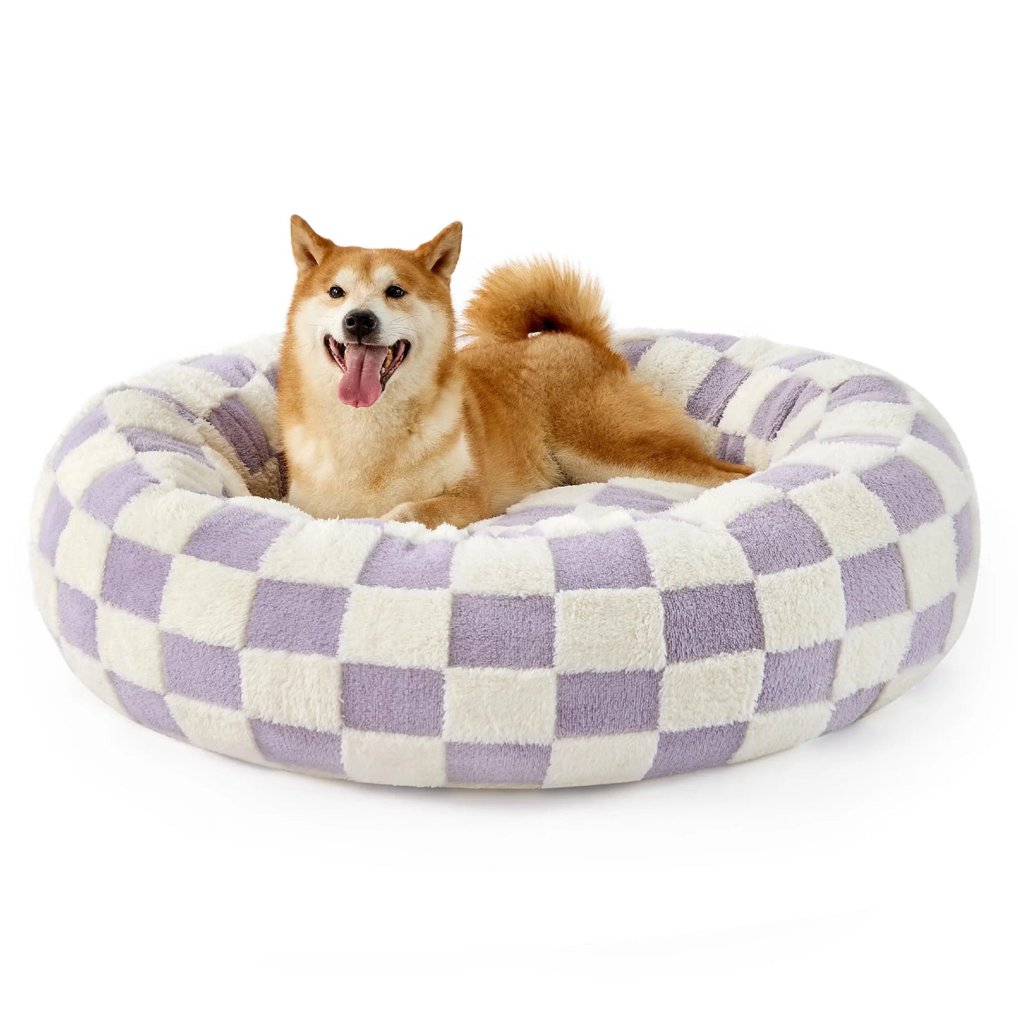 Donut Cat Bed Indoor Calming Plush With Anti Slip Bottom