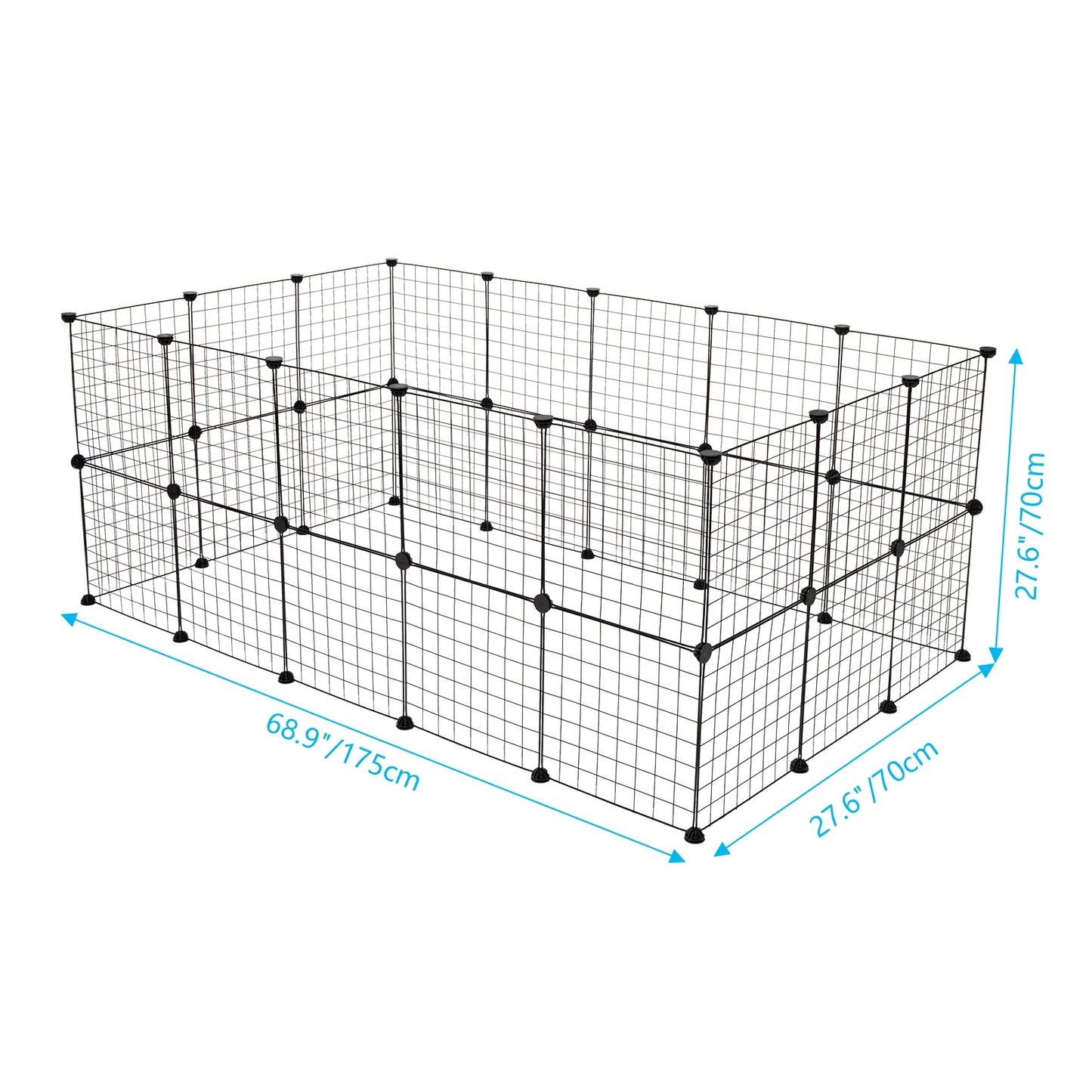 NONECN Portable Metal Wire Playpen for Guinea Pigs and Rabbits