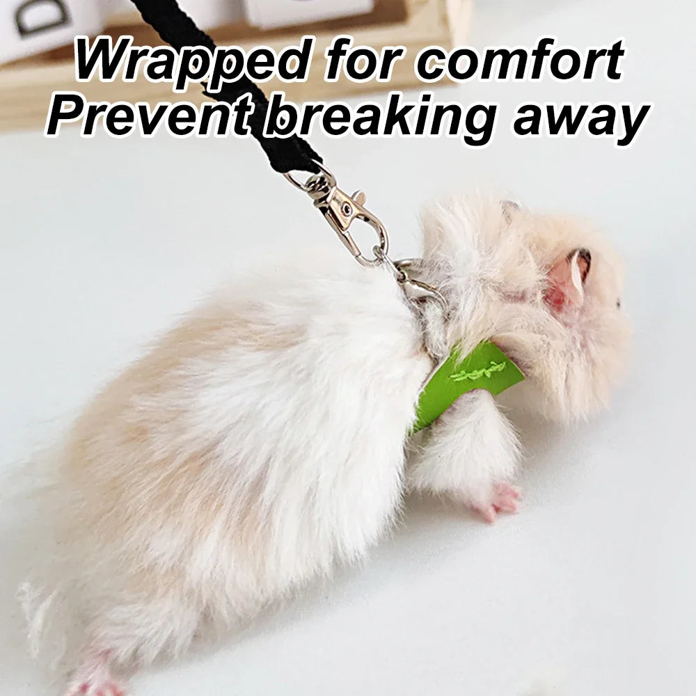 Small Animal Harness Leash Set Escapeproof Adjustable Collar