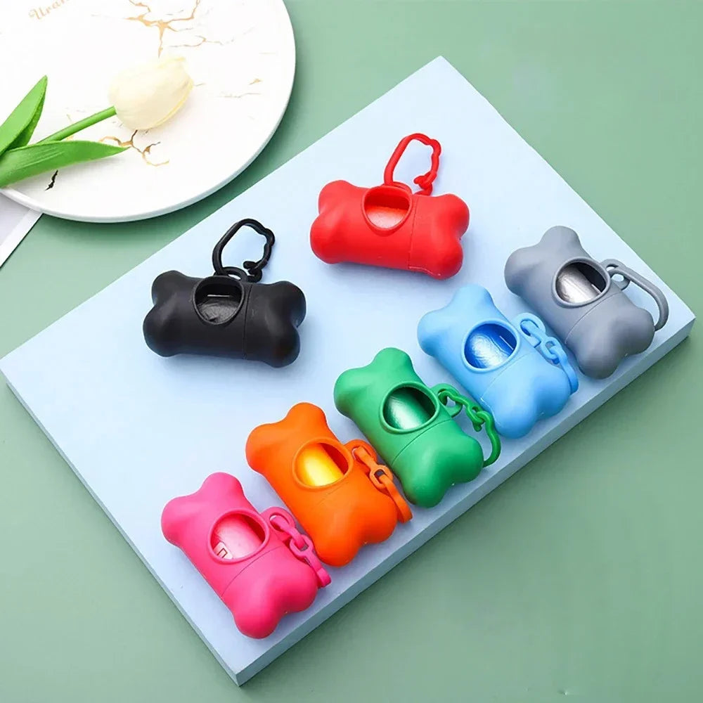 Bone Shaped Dog Waste Bag Dispenser With Sling Strap