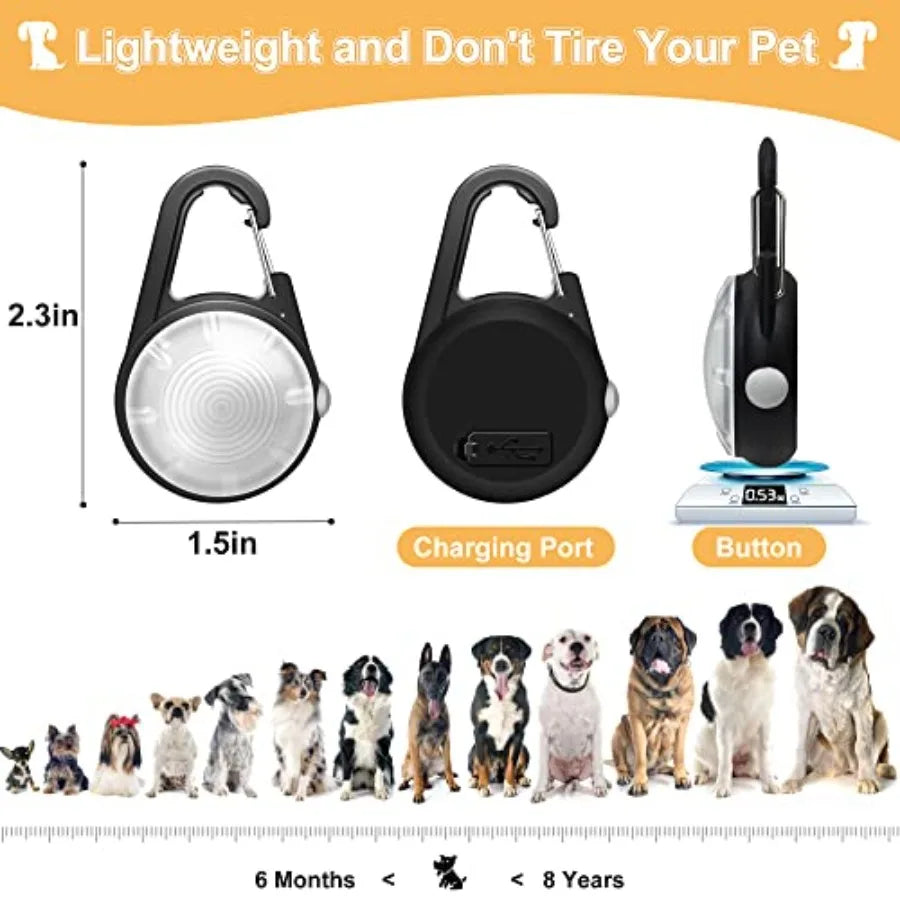 Dog Collar Light With 4 Modes Rechargeable LED Clip On