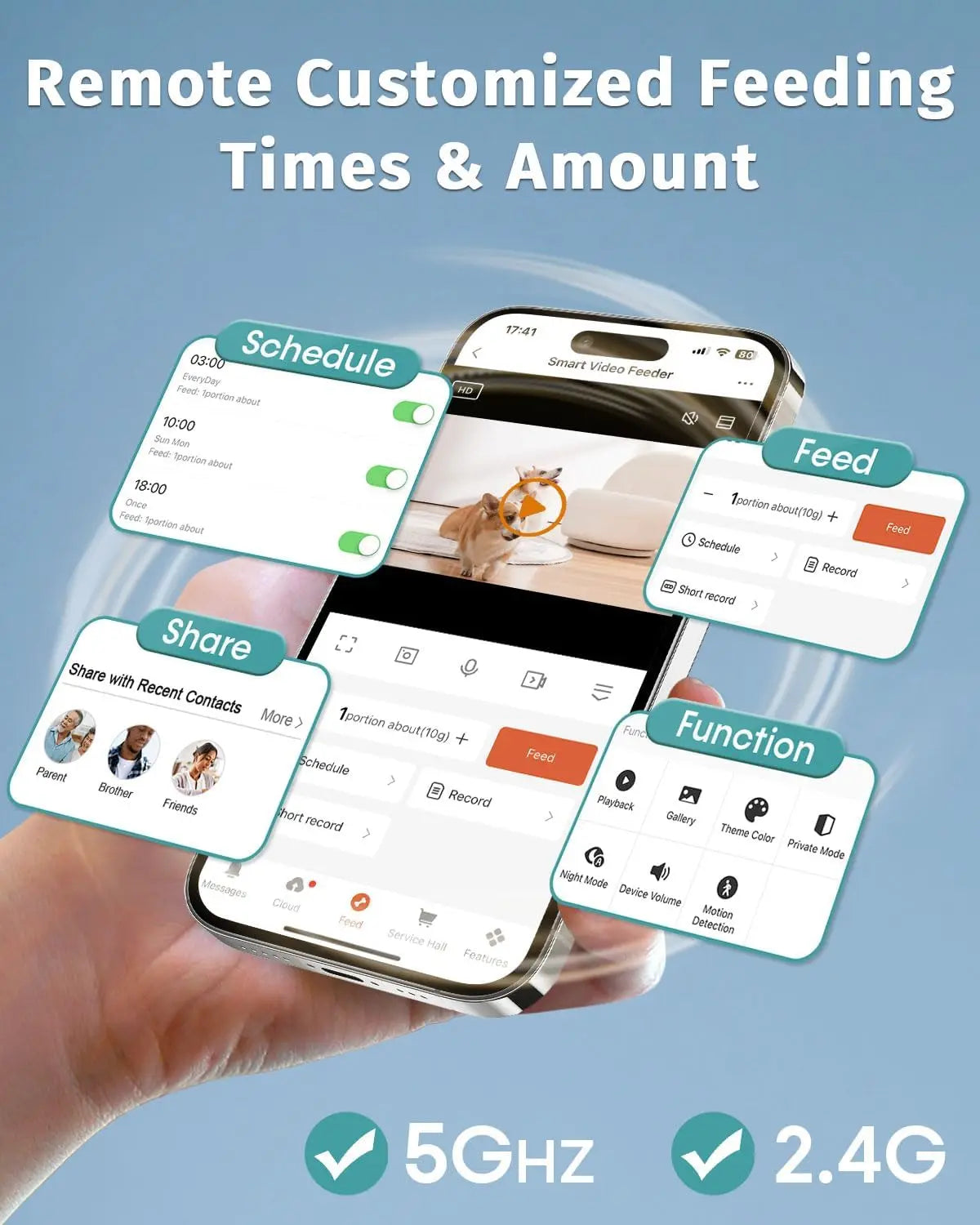 Smart Dog Feeder With Camera HD And WiFi App Control