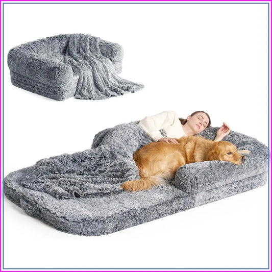 Foldable Human Dog Bed Orthopedic Memory Foam Waterproof