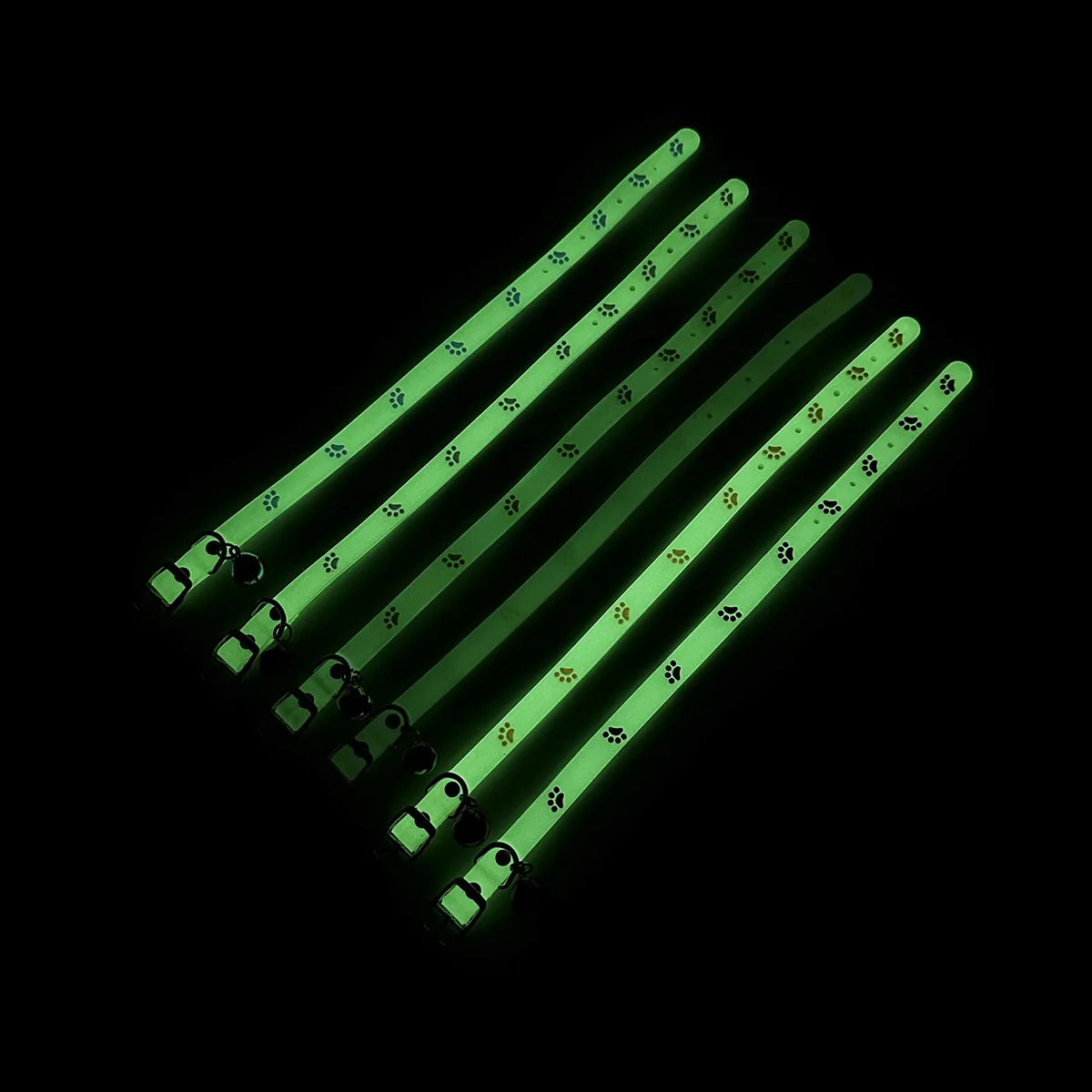 Luminous Cat Necklace Glowing Silicone Bell Collar AntiLoss For Pets