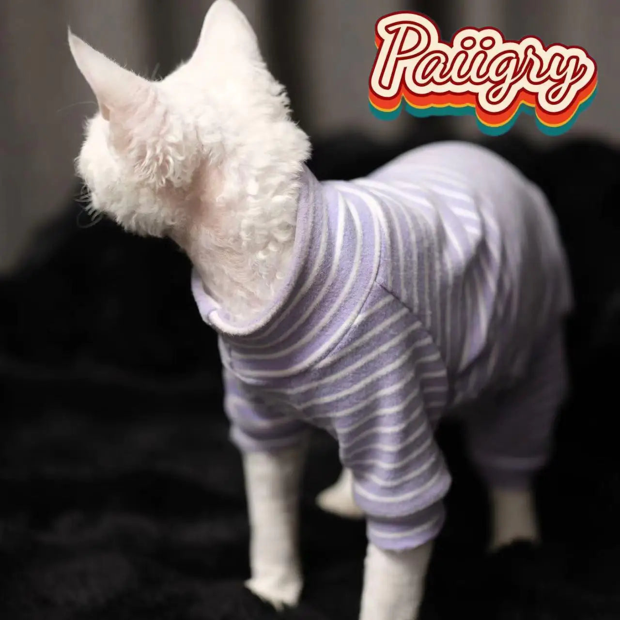 Sphynx Hairless Cat Vests Striped Fashion Pet Clothing