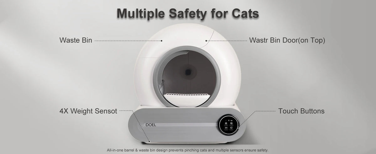 DOEL Smart Self Cleaning Cat Litter Box With App Control
