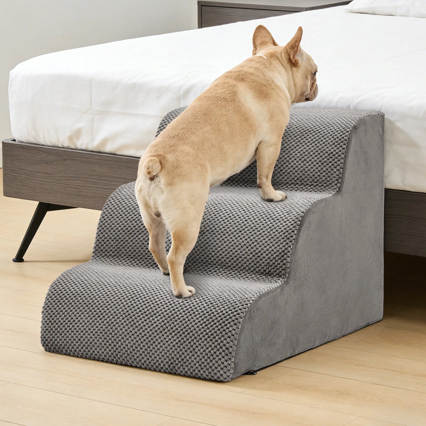 High Density Foam Dog Stairs Three To Five Steps Curved Indoor Ramp