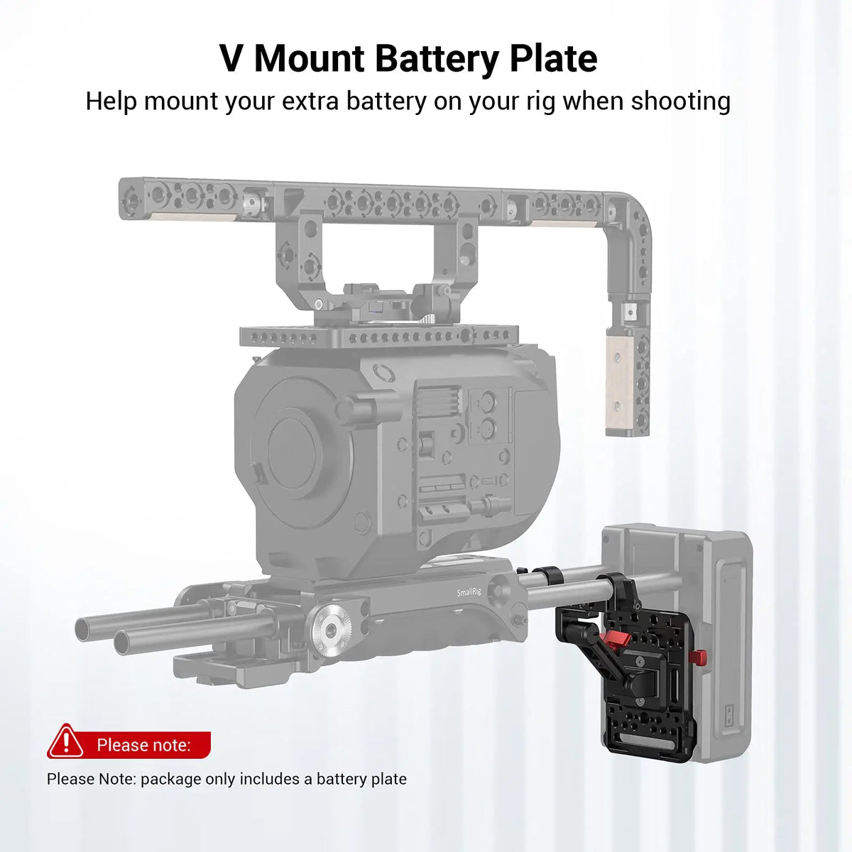 SmallRig V Mount Battery Plate With Adjustable Arm And Rod Clamp