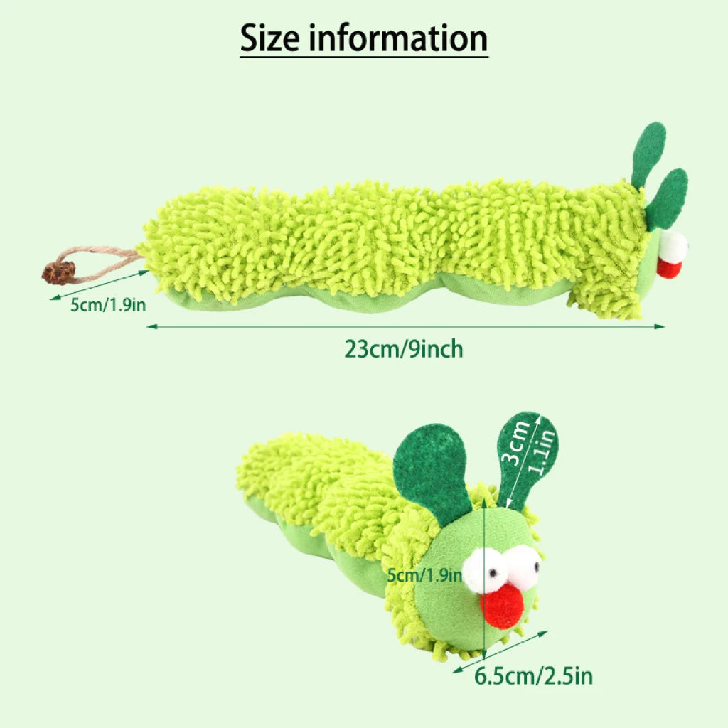 Caterpillar Cat Chew Toy With Catnip Silvervine Dental Health