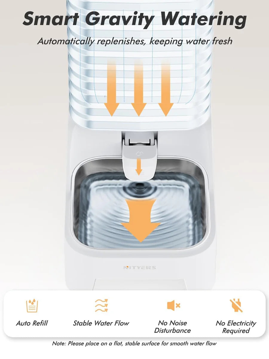 Nityers Stainless Steel Gravity Pet Water Dispenser