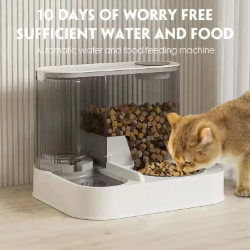 Gravity Pet Feeder And Water Fountain Dispenser Bowl Set for Cats and Dogs