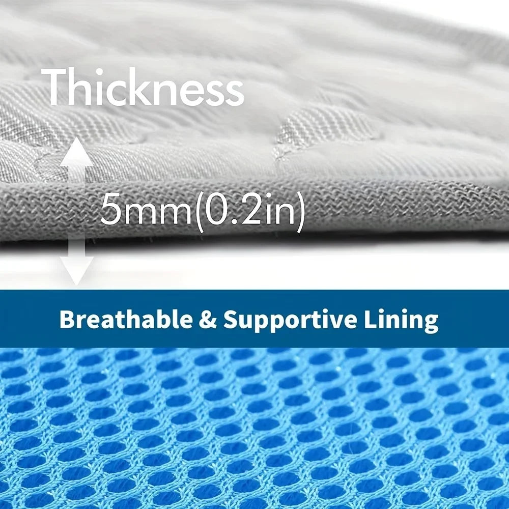 Summer Cooling Pet Mat Water Absorption Portable Gel Sleeping Pad For Dogs
