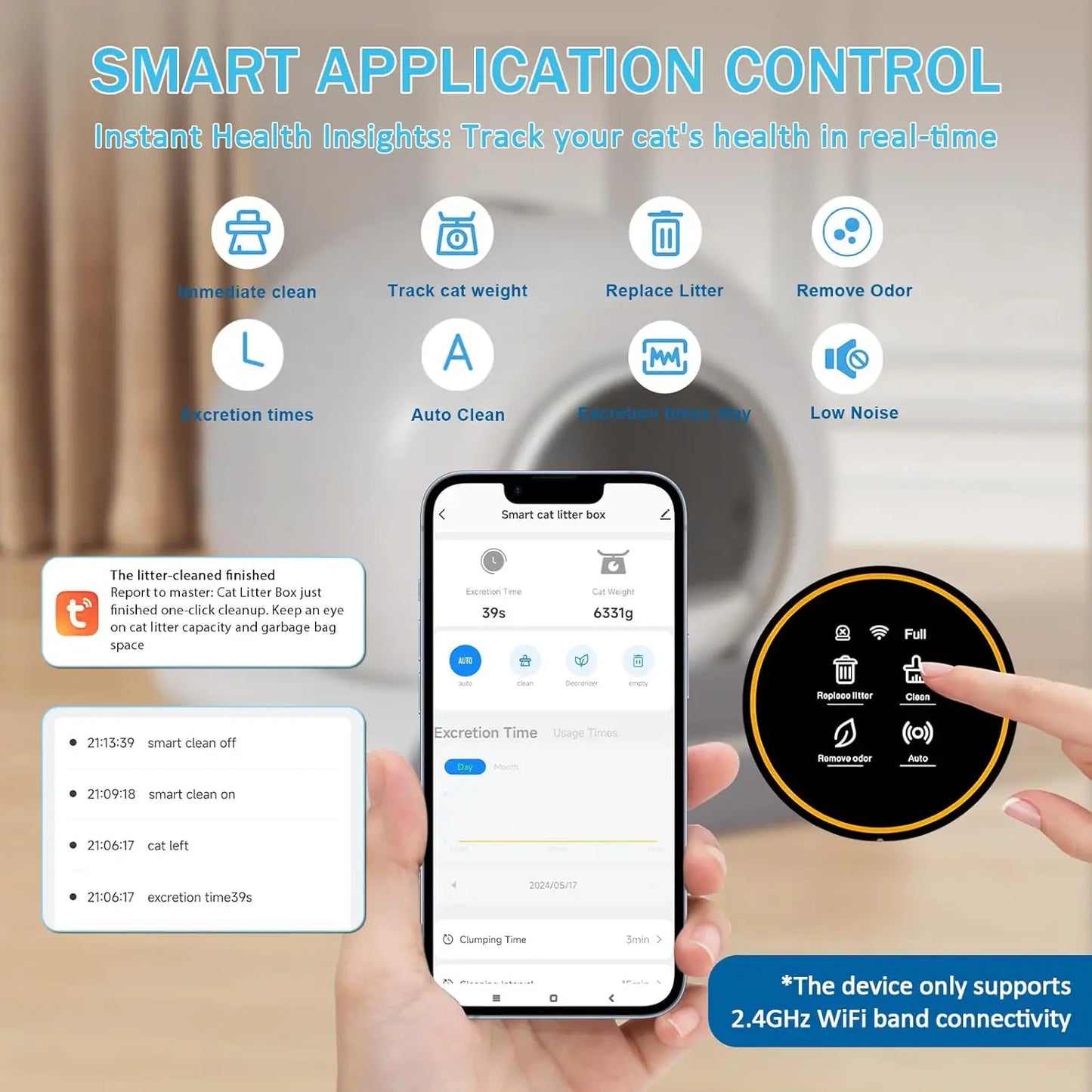 Self Cleaning Cat Litter Box Automatic Robot for Multiple Cats