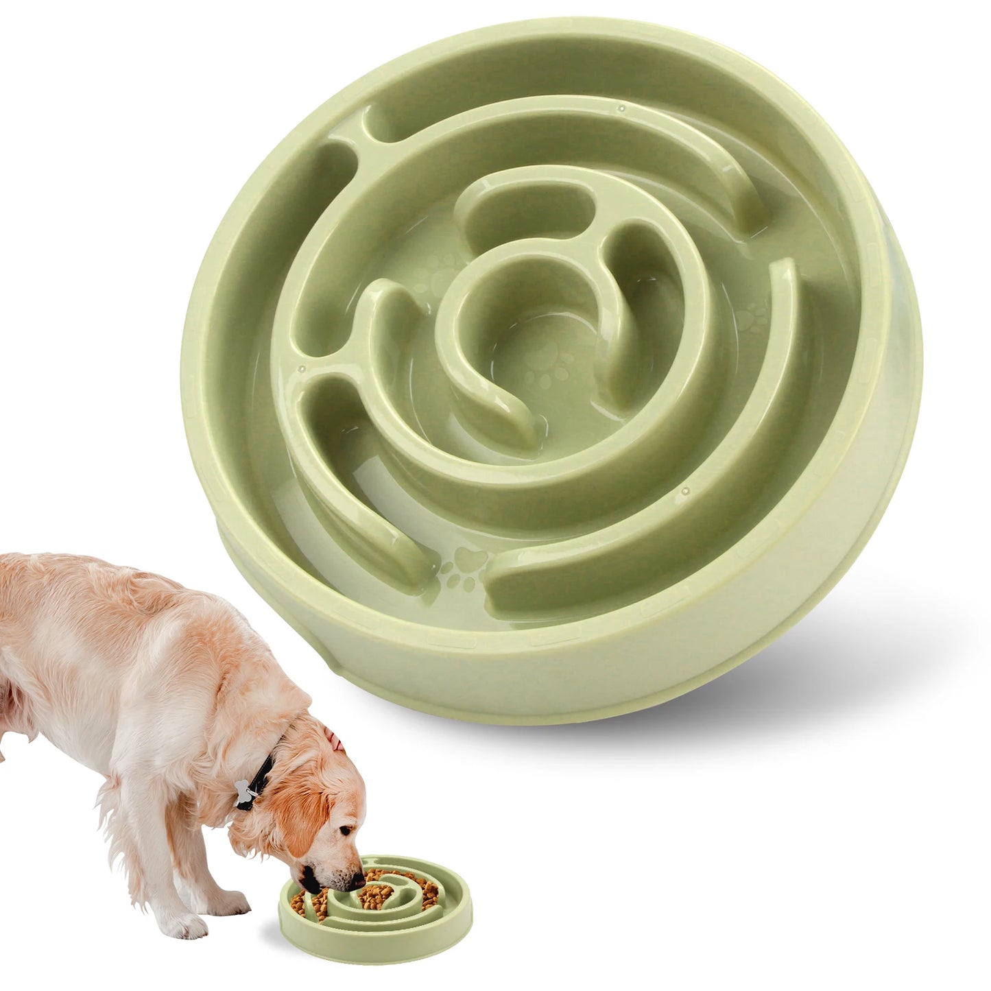 Pet Dog Slow Feeder Bowl Non Slip Anti Gulping