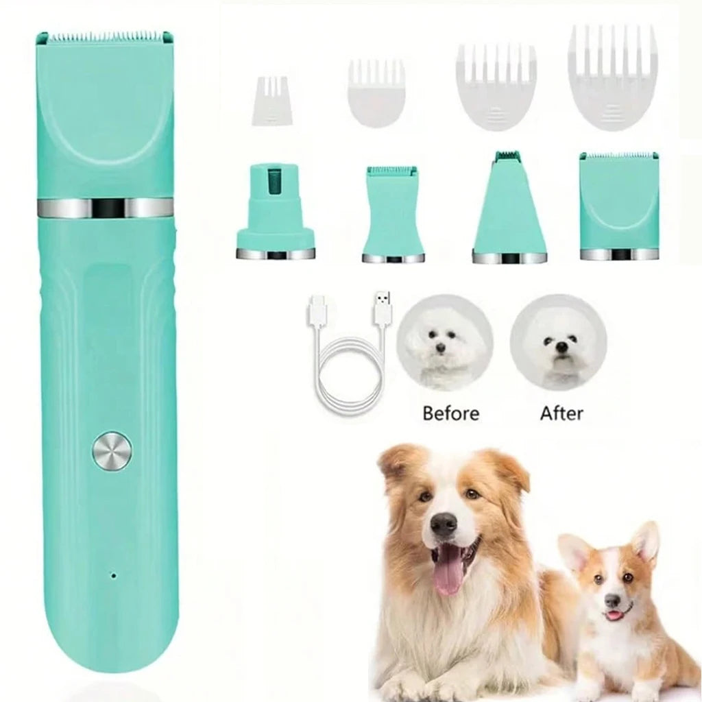 SHUYU 4-In-1 Pet Hair Clipper For Dogs Cats Pro Grooming