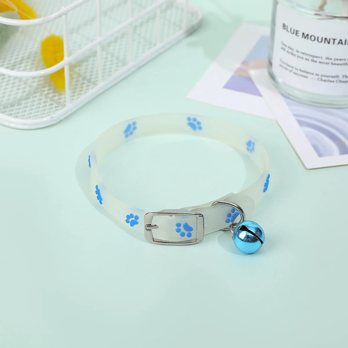 Luminous Cat Necklace Glowing Silicone Bell Collar AntiLoss For Pets
