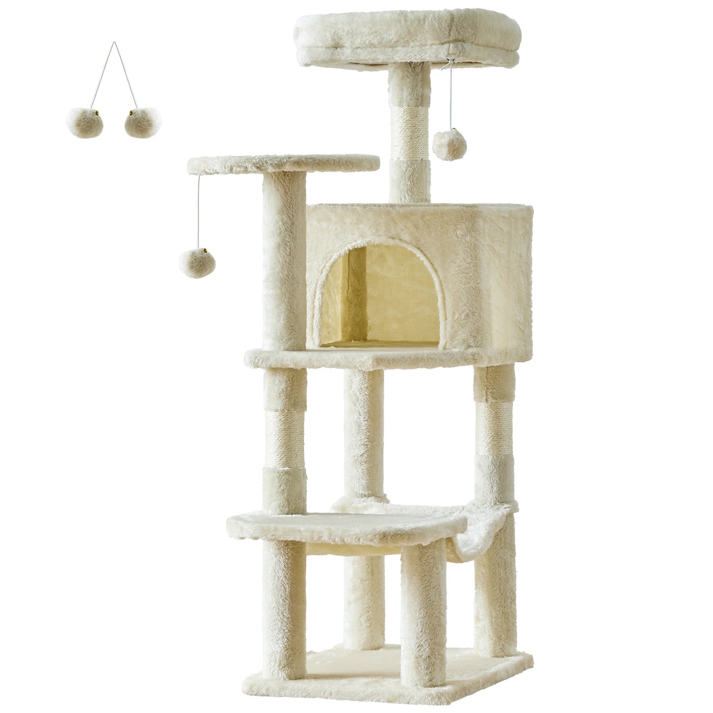 JHK Cat Tree Multi-Cat Climbing Tower With Sisal Posts