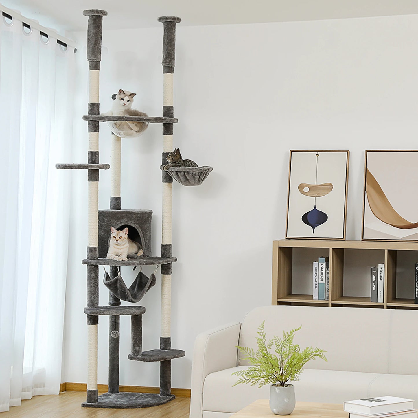 PAWZ Road Five Tier Cat Tree With Condo Scratching Posts