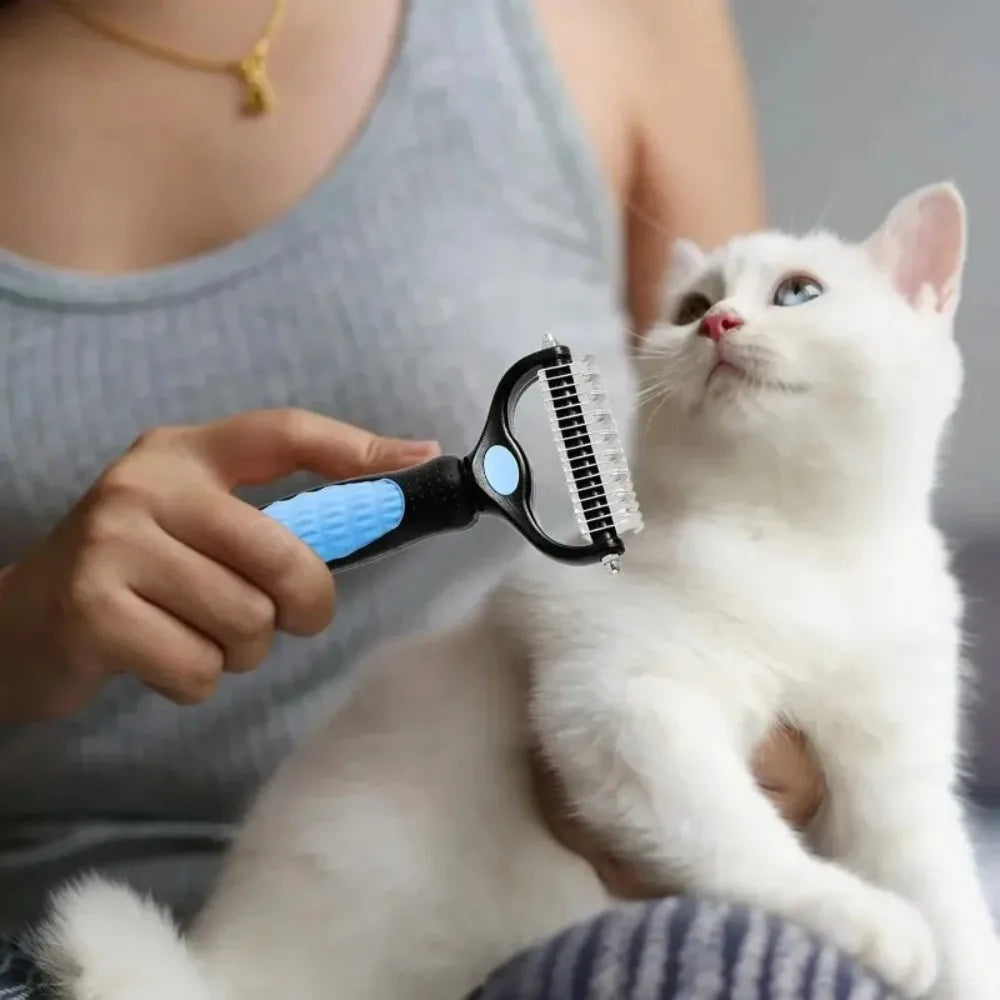 Double Sided Stainless Steel Pet Grooming Brush Hair Remover Comb