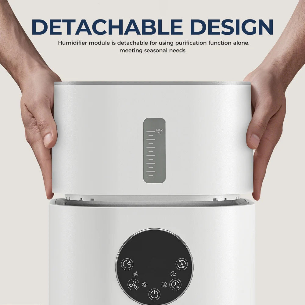 Rouny Air Purifier Humidifier Combo With True HEPA Filtration