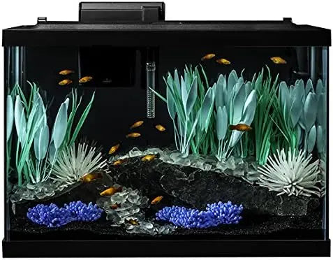 Aquarium Kit With LED Lighting Decor For Freshwater Fish