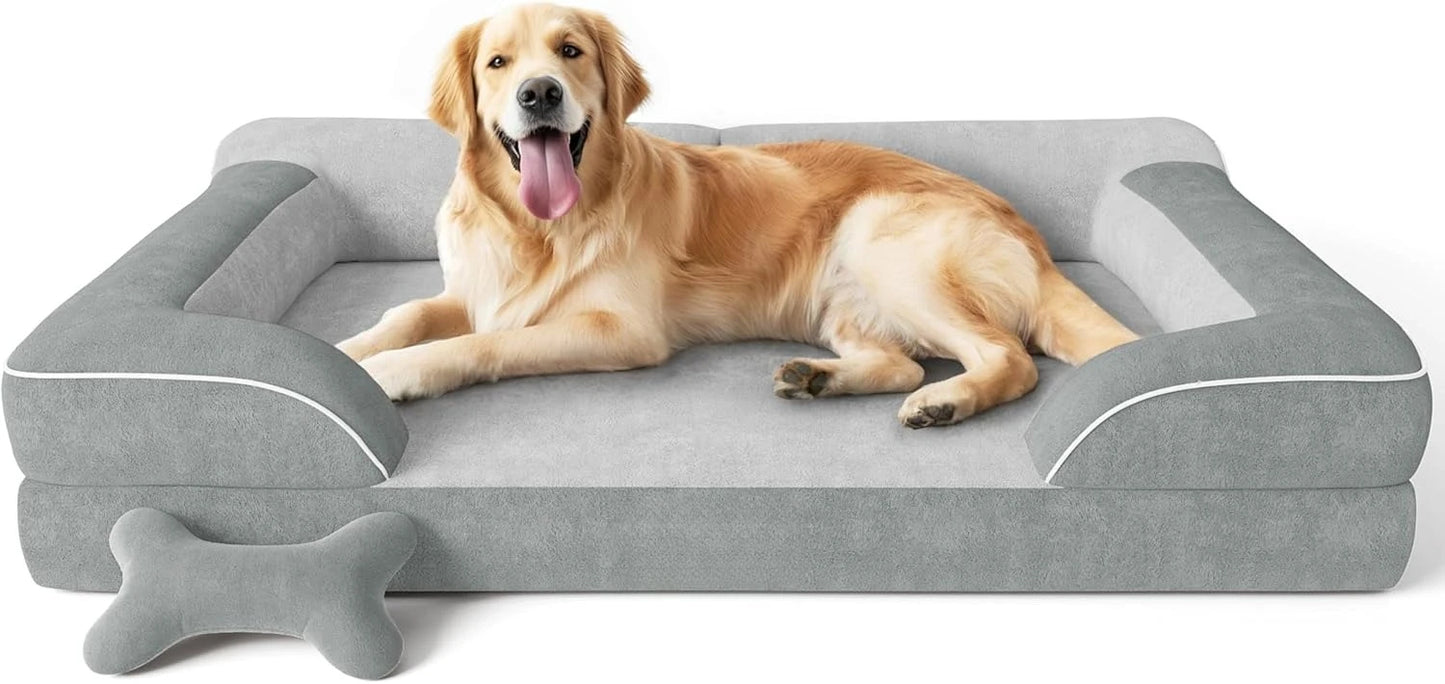 Orthopedic Dog Bed With Cooling Gel Memory Foam And Removable Cover