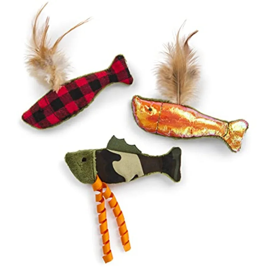 Fish Friends Crinkle Catnip Cat Toys for Playful Cats