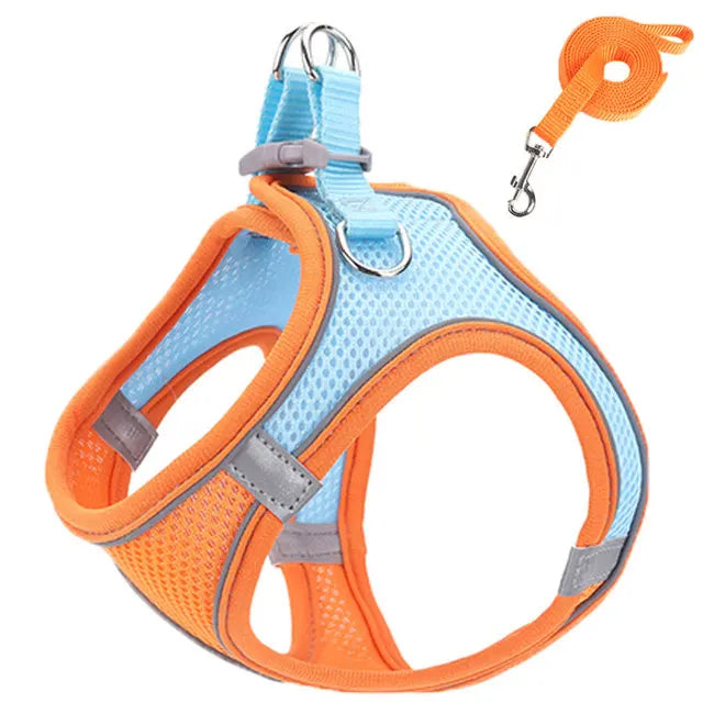 Reflective Cat Harness And Leash Set Adjustable For Cats