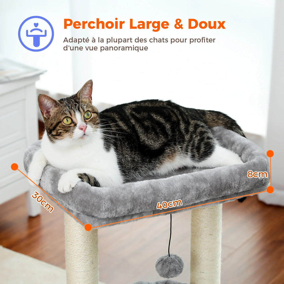 PAWZ Road Cat Tree With Sisal Posts And Cozy Condo