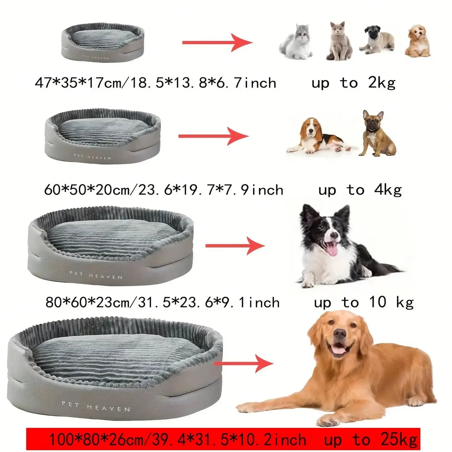 Machine Washable Soft Cozy Pet Bed For Dogs And Cats