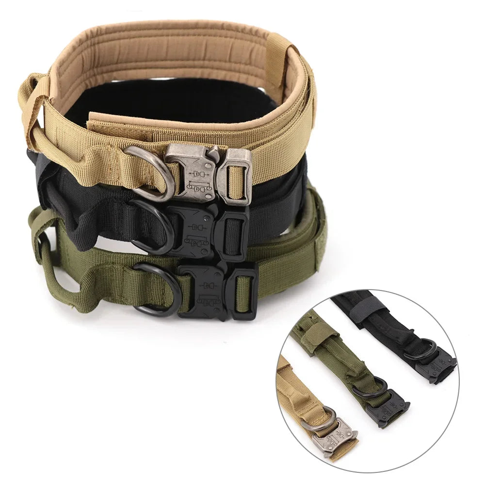 PETRAVEL Tactical Dog Training Collar Leash Set With Control Handle