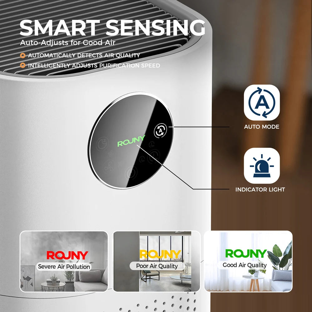 Rouny Air Purifier Humidifier Combo With True HEPA Filtration
