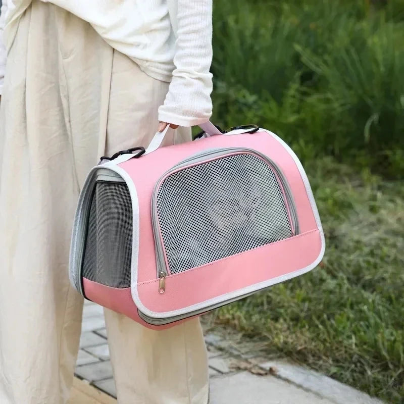 Portable Pet Carrier Handbag for Cats and Dogs Shoulder Bag