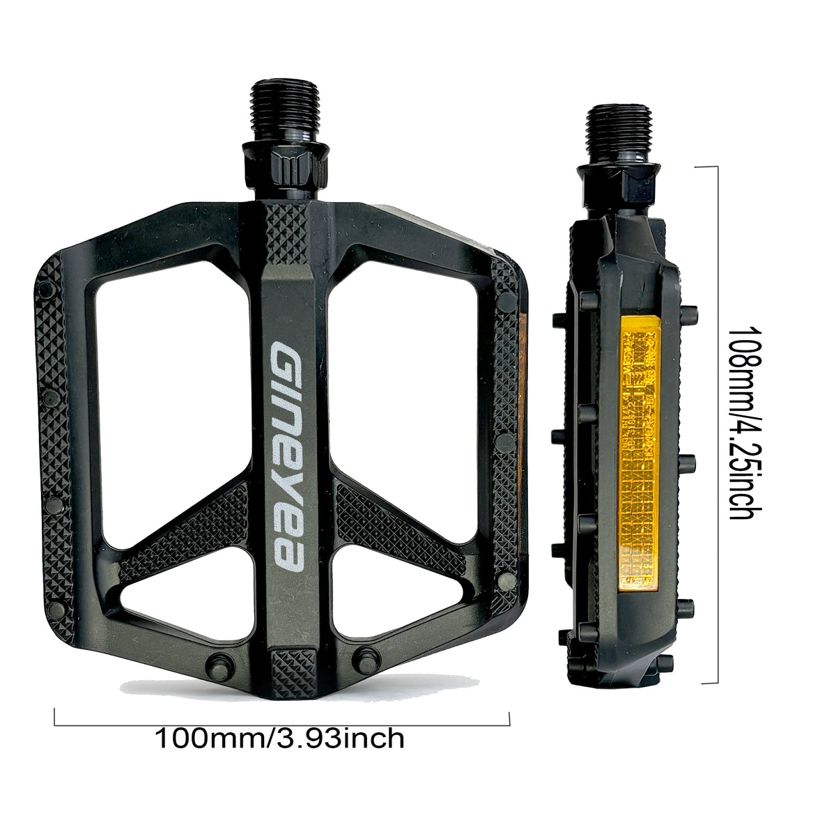 Gineyea Lightweight Anti Slip Flat Bike Pedals With Bearings