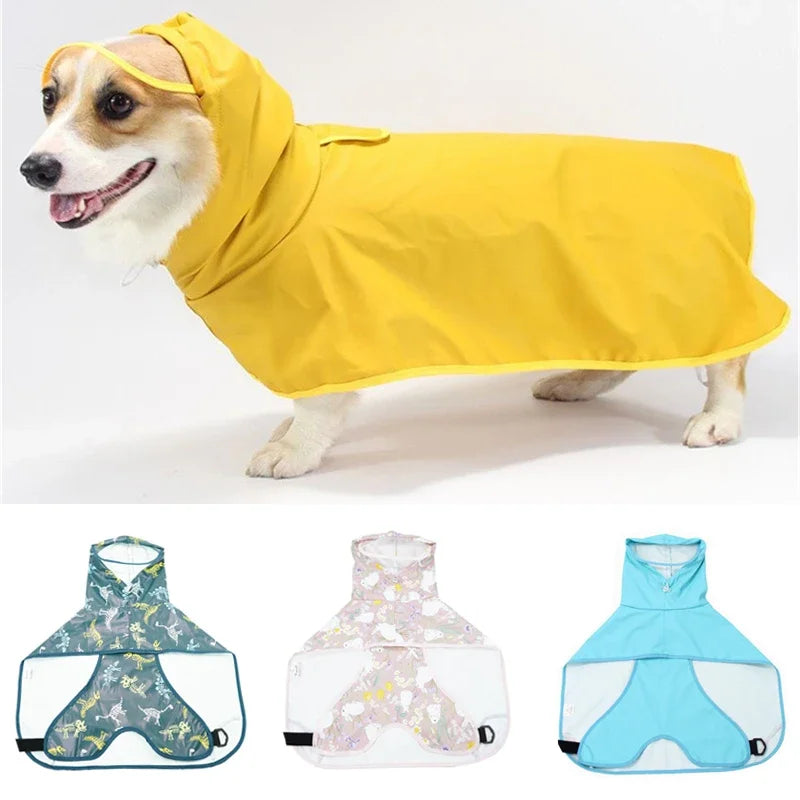 NONEDropshipping Rainy Season Dog Raincoat Waterproof Puppy Coat