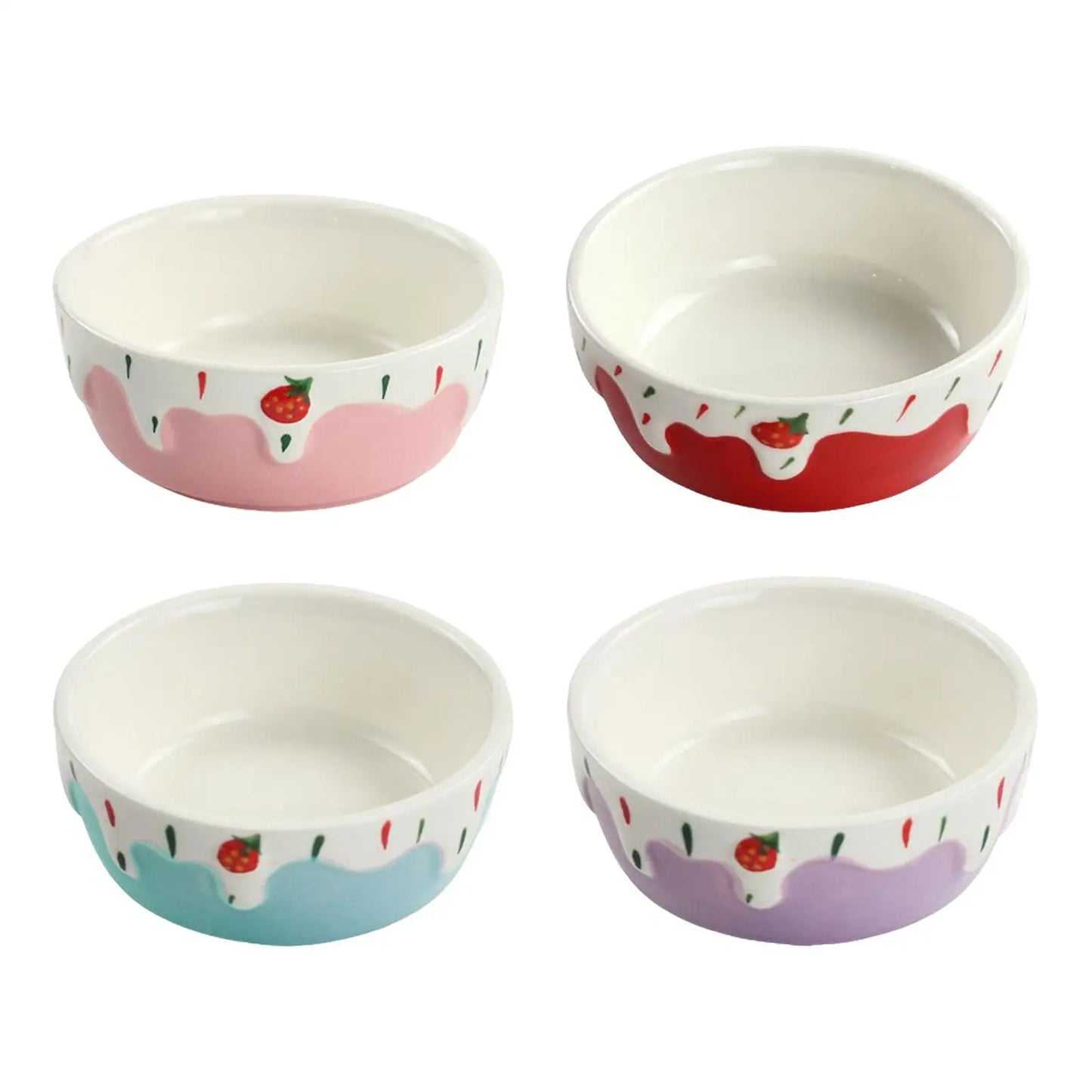 Ceramic Hamster Food Bowl Easy To Clean Portable Feeding Dish