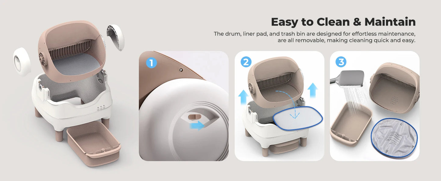 Lunapurr Self Cleaning Cat Litter Box With App Control