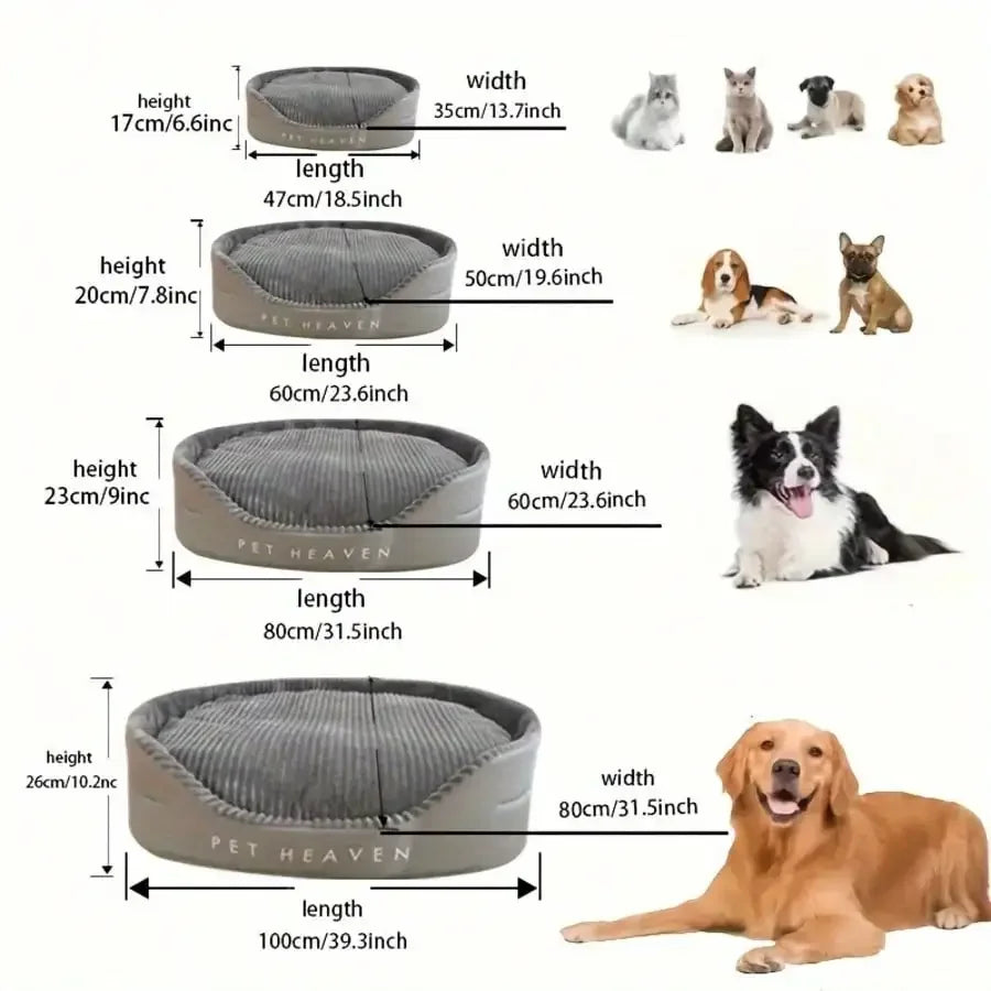Machine Washable Soft Cozy Pet Bed For Dogs And Cats
