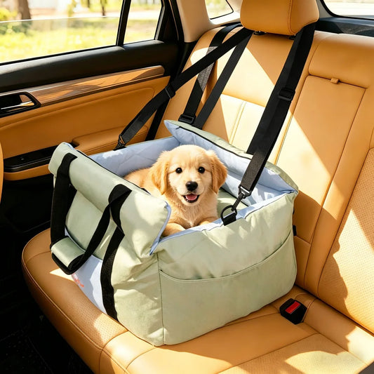 Borwart Portable Dog Booster Seat With Safety Belt And Cover