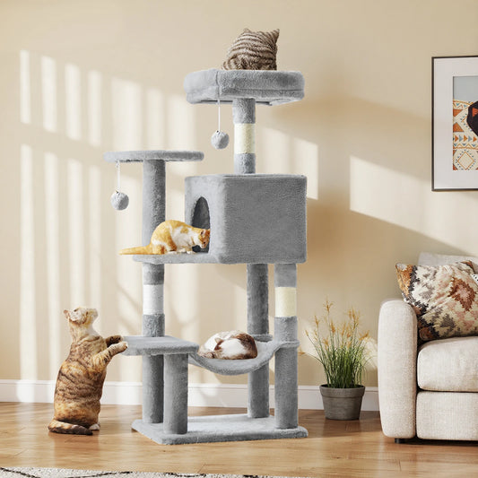 JHKCN Cat Tree Multi Cat Climbing Tower For Indoor Cats