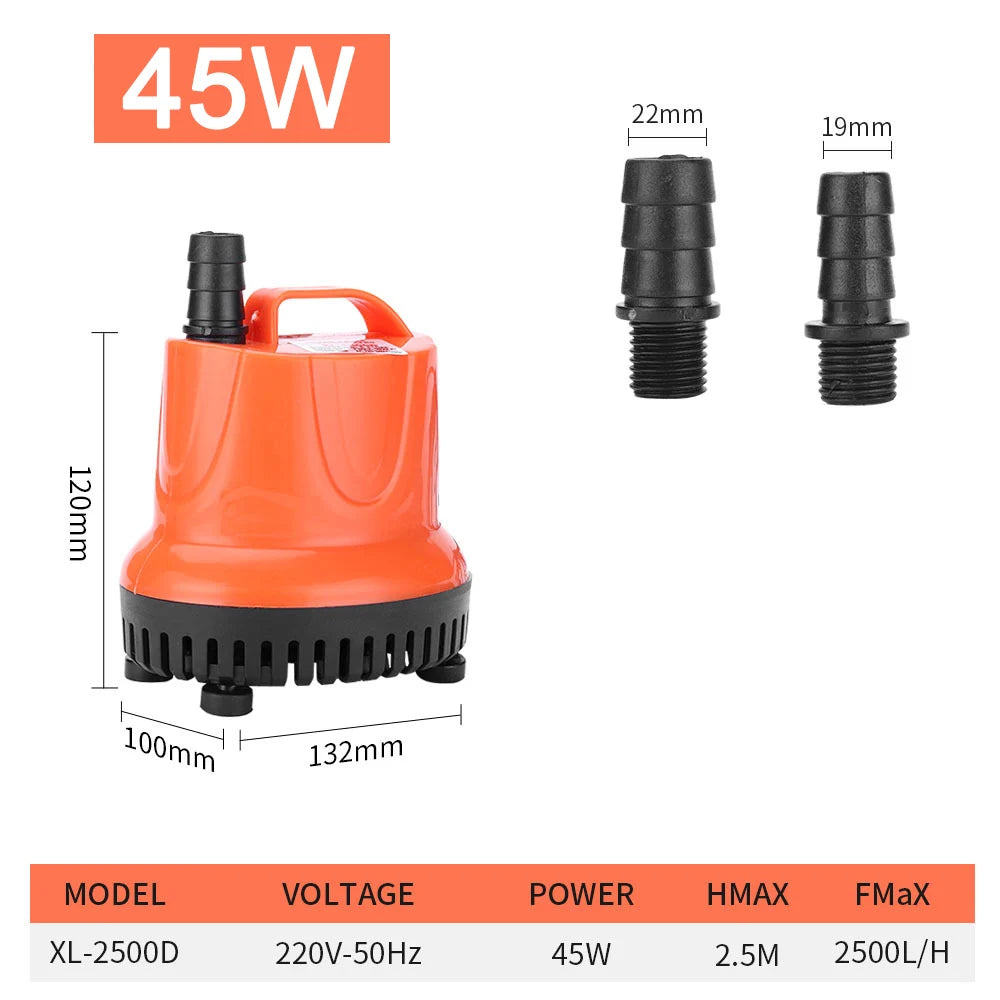 30 To 85W Fish Tank Bottom Suction Submersible Pump